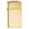 Zippo  Slimline High Polished Brass Lighter